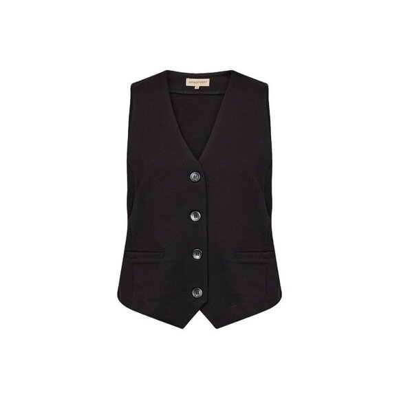 NWT SOYA CONCEPT Nanni Black Button Down Sleeveless Vest - Picture 4 of 5